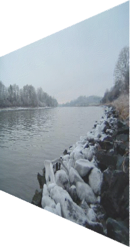 Kanalufer im Winter